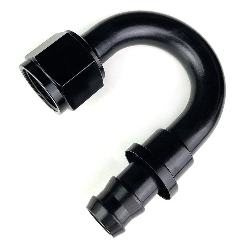 AFATEBOX 12AN 180 Degree AN-12 Female Swivel Push-on/Lock Hose Barb Fuel Oil Line Fitting End Aluminum Black - Image 4